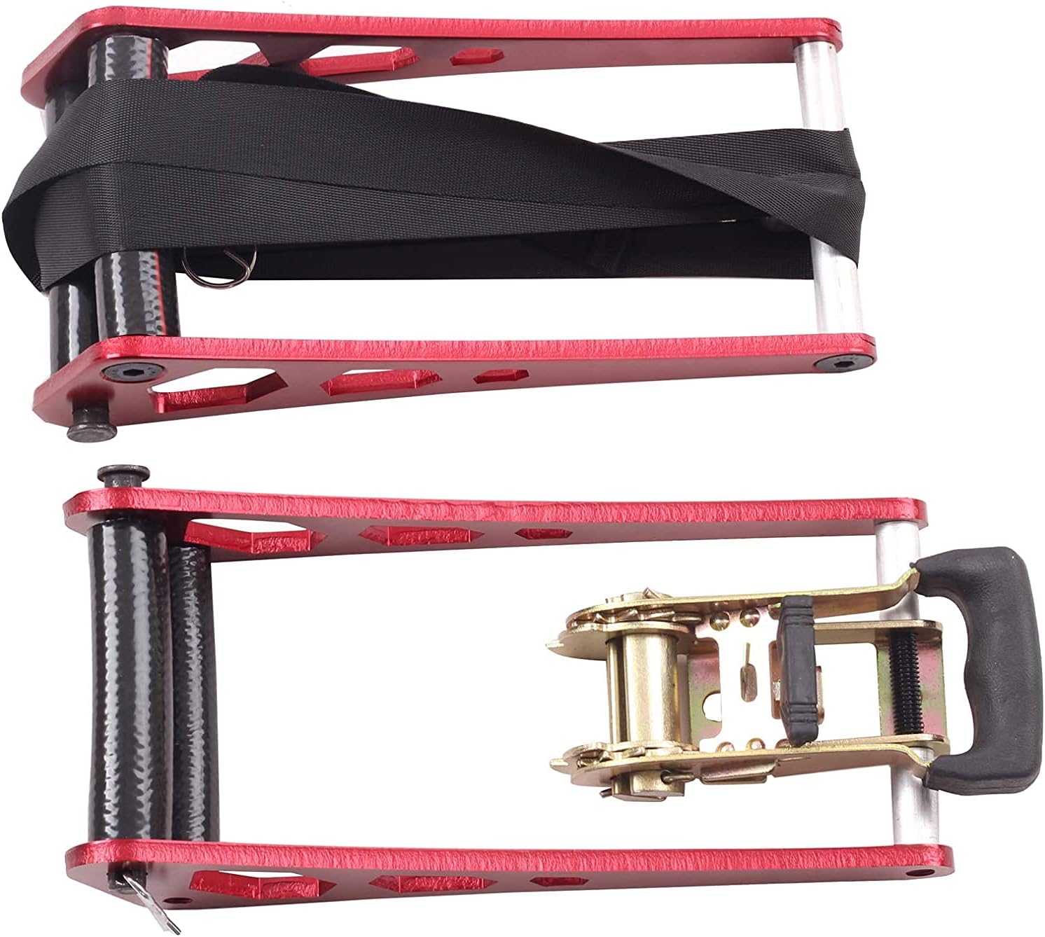 Aohuada Portable Aluminium Alloy Archery Ratchet Bow Press Open Tool Accessories 1.3m Red Pack of 2