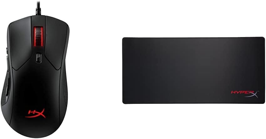 HyperX Pulsefire Raid – Gaming Mouse, 11 Programmable Buttons, RGB, Ergonomic Design, Comfortable Side Grips, Software-Controlled Customization Pack of 2