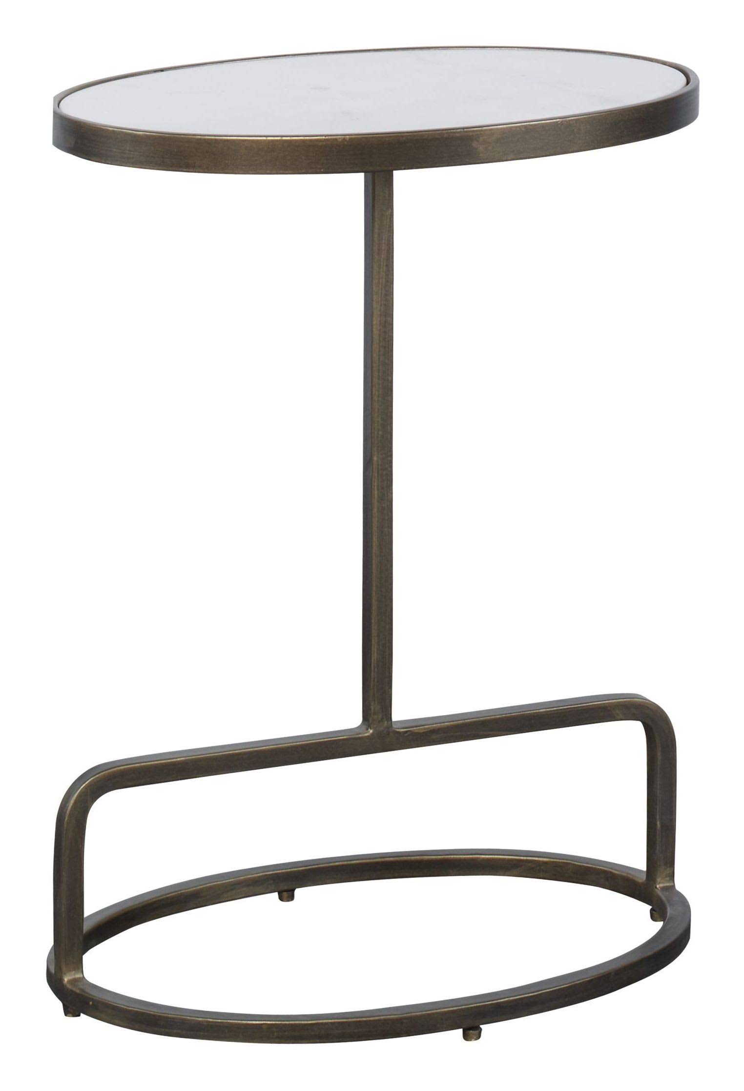 Uttermost 25135 Jessenia White Marble Accent Table