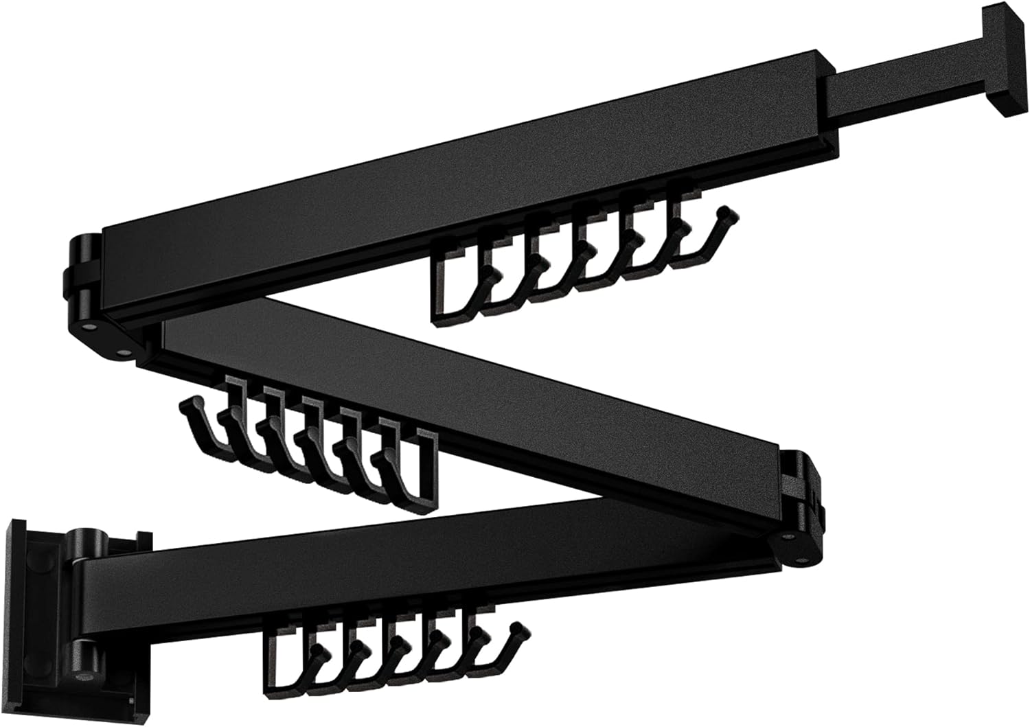 Clothes Drying Rack,Laundry Drying Rack Wall Mount,ZdwCyl Space Saver Wall Mounted Clothes Rack,Retractable ,Collapsible(Tri-Fold), White Color Drying Rack Clothing