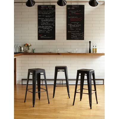 Aariz 30x22 Bar Stool Williston Forge Color: Antique Black