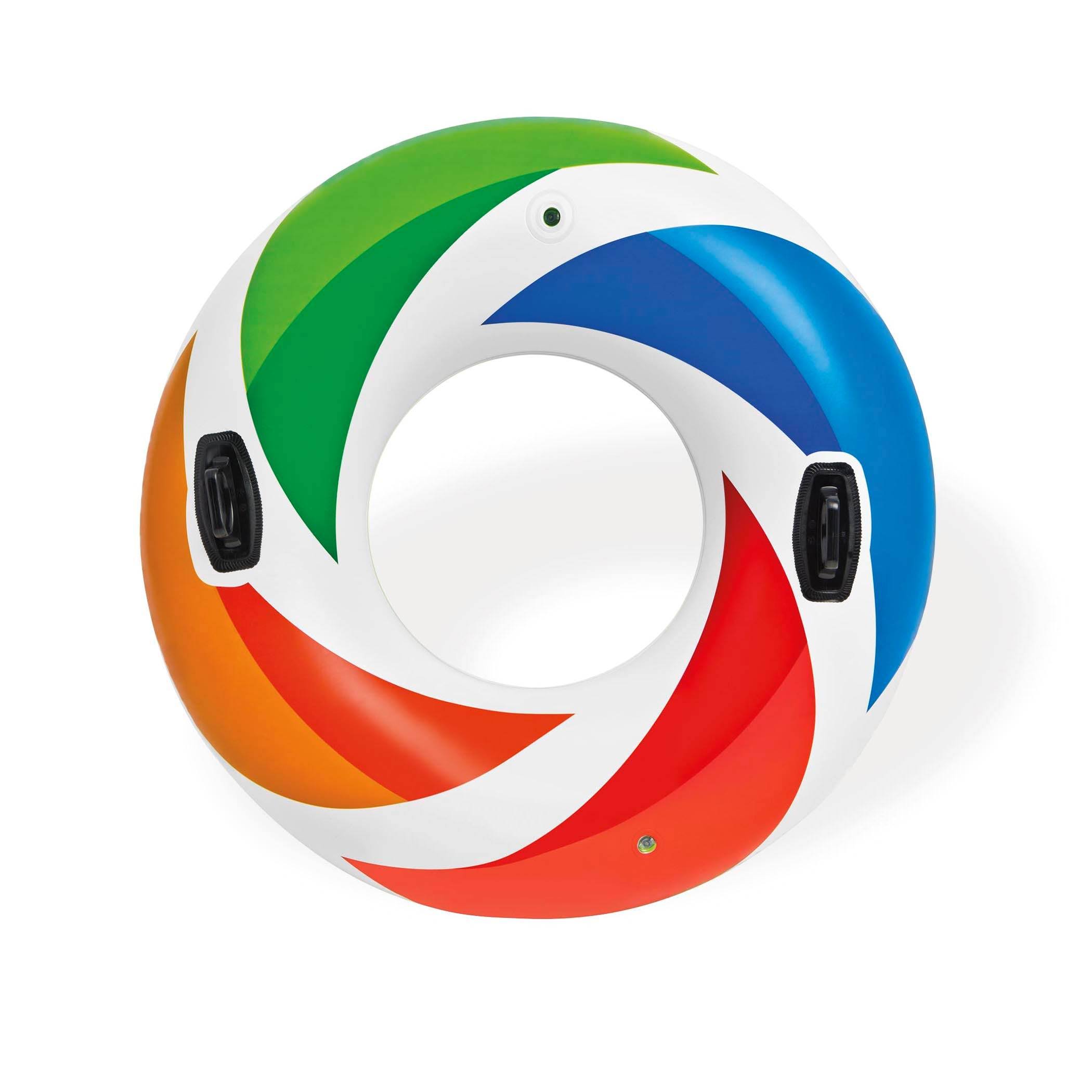 Intex Inflatable 47x22 Color Whirl Tube Swimming Pool Raft with Handles (24 Pack)