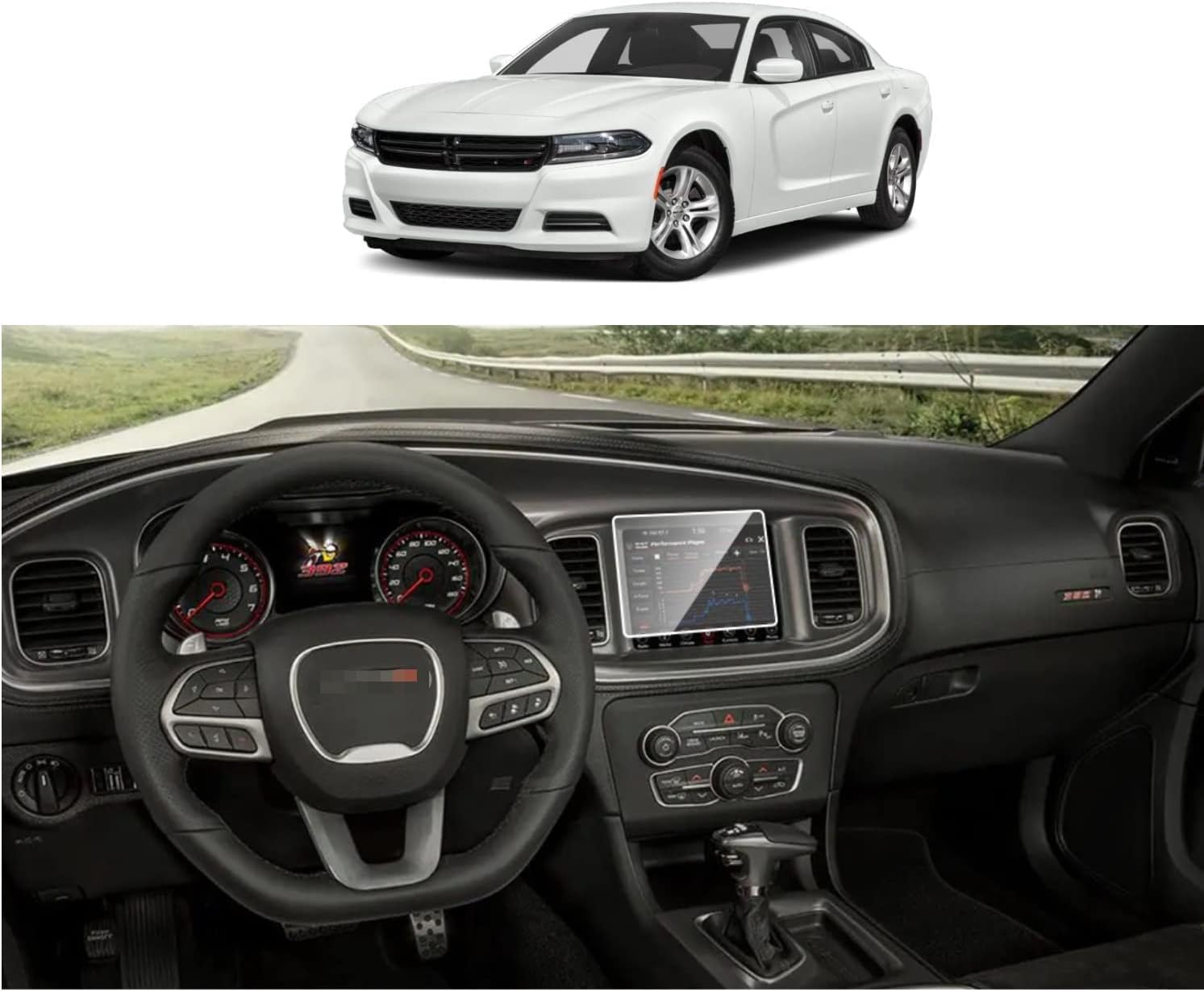 BSTACLL Screen Protector Compatible with Dodge Challenger 2020 2021 2022, [Navigation Touchscreen Protector] Tempered Glass Screen Protector Compatible With Challenger 8.4 Inch Touchscreen