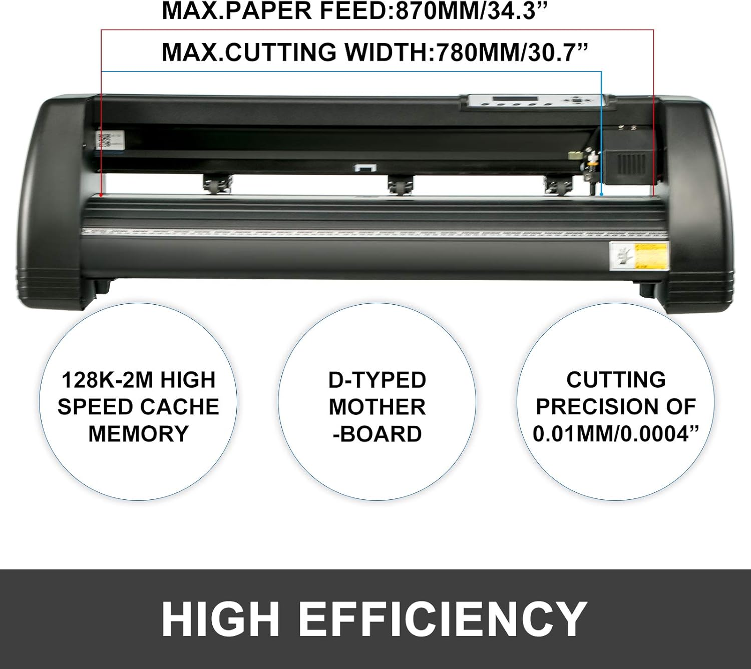 Mophorn Heat Press Machine 12x15 inch 5in1 T-Shirt Heat Press and Vinyl Cutter 34 inch Plotter Machine 870mm Paper Feed Vinyl Cutter Plotter 2 Parcel Separately