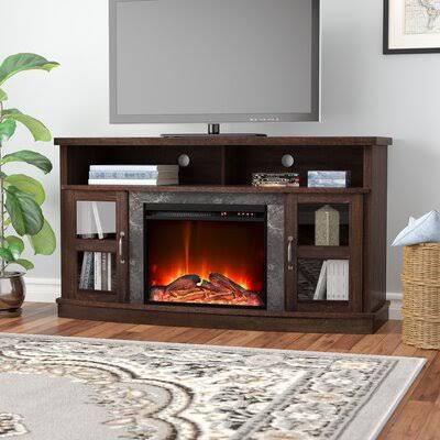 Darby Home Co Schuyler TV Stand for TVs Up 60x22 with Electric Fireplace