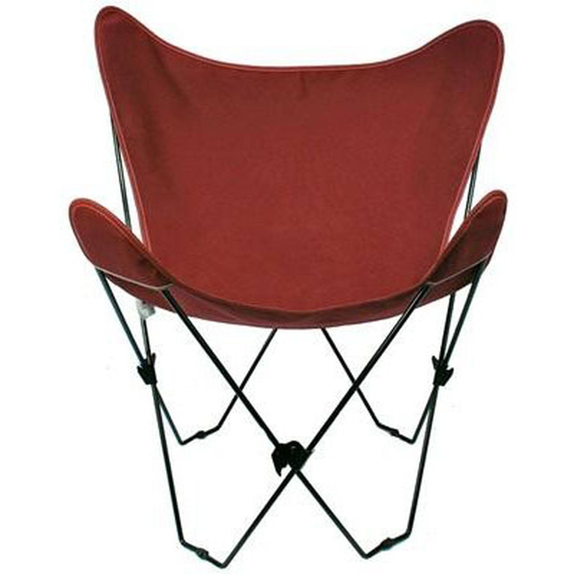 Algoma Burgundy Butterfly Chair and Cover Combination with Black Frame