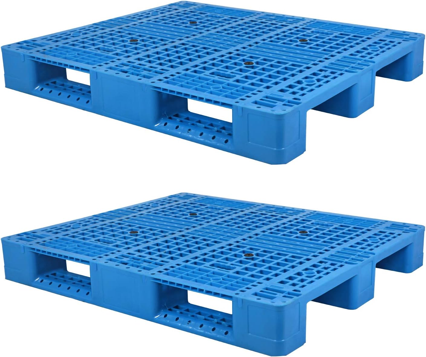 APOLLOLIFT 2 PCS Rackable Plastic Pallet with 4 Way Entry, Static Load 11000lbs Dynamic Load 3300lbs, 39.5