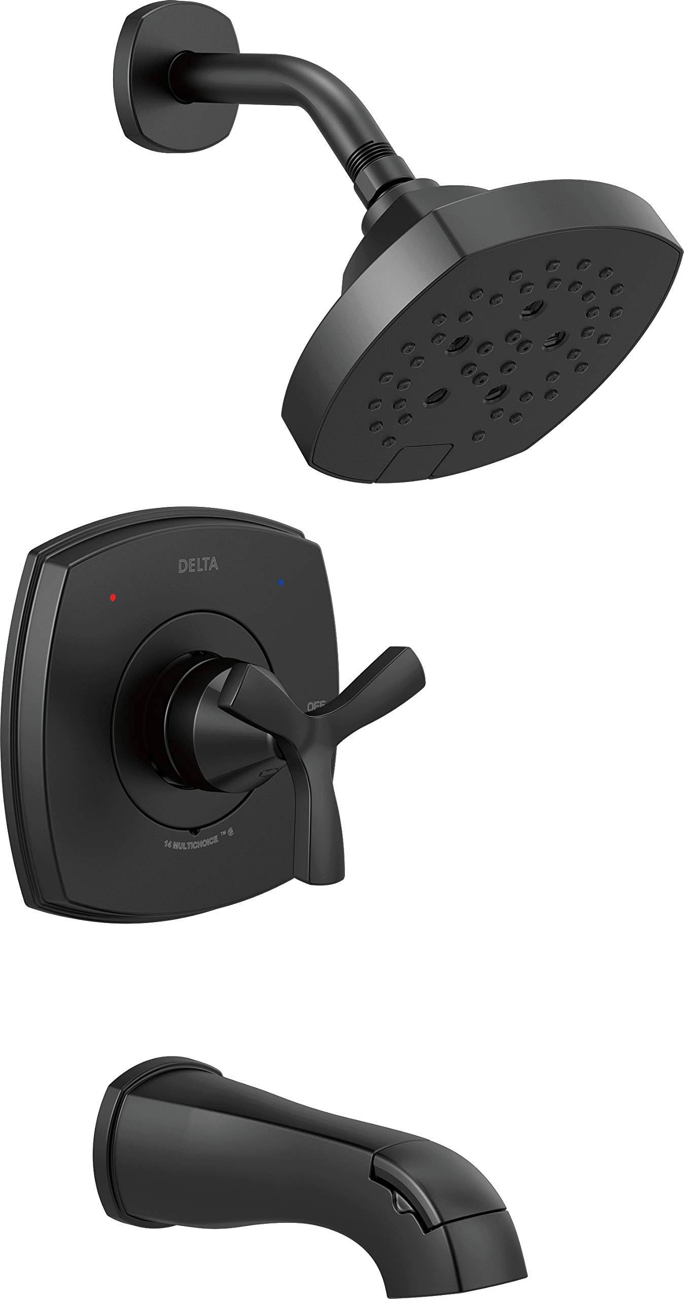 Delta T144766-BL Stryke 14 Series Tub and Shower Matte Black