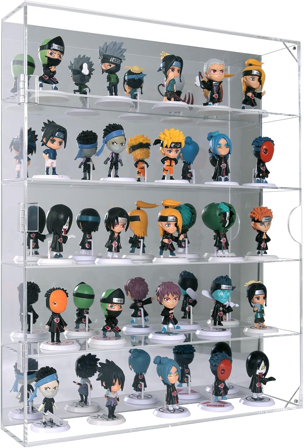 AITEE Acrylic Display Case, Display Cabinet for Mini Funko Pop Figures, Dust-Proof Clear Wall Mounted or Desktop 5 Layer Storage Mini Toys/Rock Stone, Each Compartment: 15 4/5”L x 3 4/10”W x3 9/10”H Pack of 2