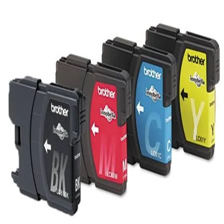 Brother LC61 (LC-61) Color (bk/c/m/y) Ink Cartridge 4-Pack