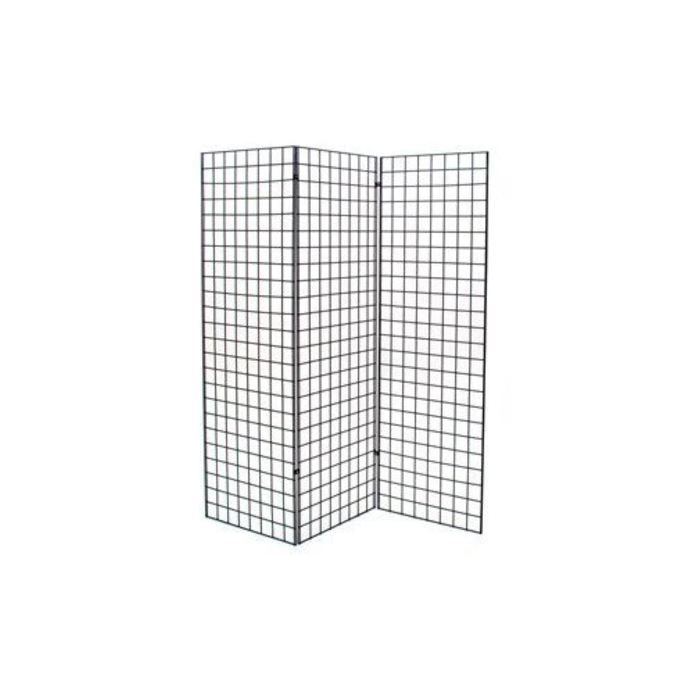 Only Hangers 72 in. H x 24 in. W Grid Wall Z Unit (Three Panels) Black