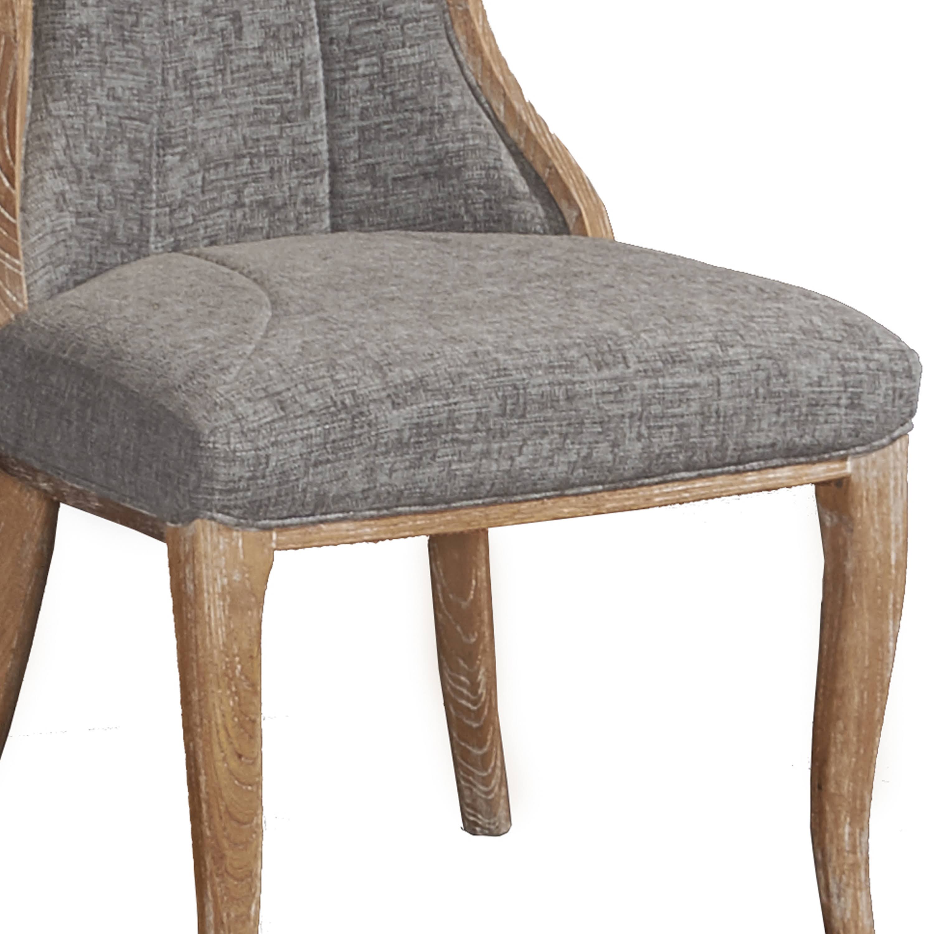 Linon Sheffield Flared Back Chair - Set of 2 Charcoal