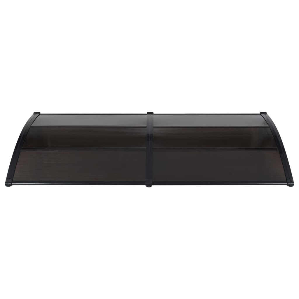 vidaXL Door Canopy Black 94.5x22x39.4x22 PC