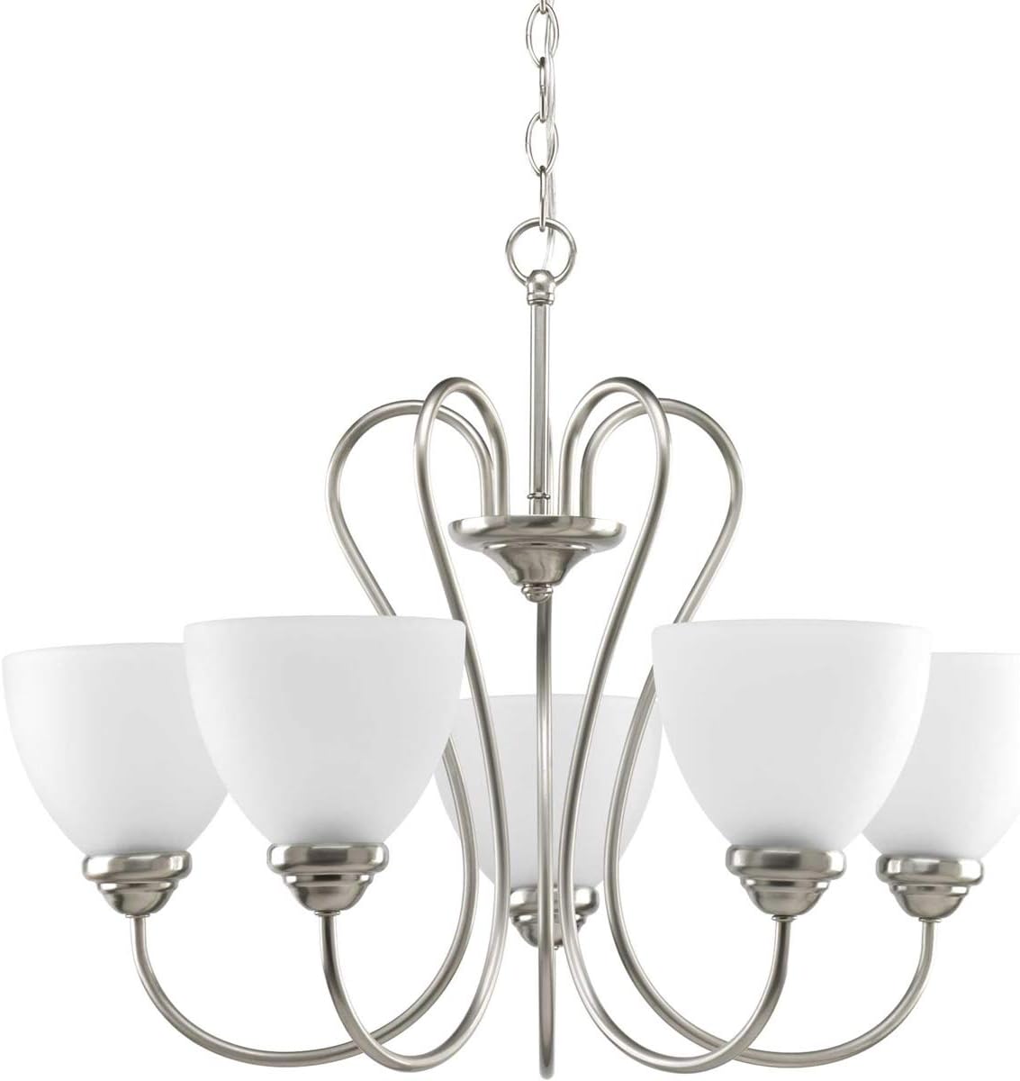 Progress Lighting P4666-20 Transitional 15 Chandelier from Trinity Collection in Pewter, Nickel, Silver Finish Lighting Accessory, Antique Bronze