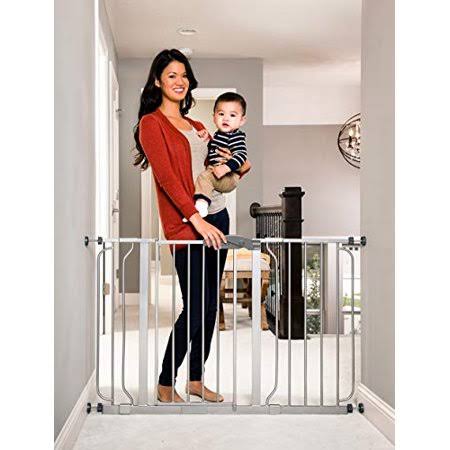 Regalo Easy Step 49-Inch Extra Wide Baby Gate, Includes 4-Inch and 12-Inch Extension Kit, 4 Pack of Pressure Mount Kit and 4 Pac