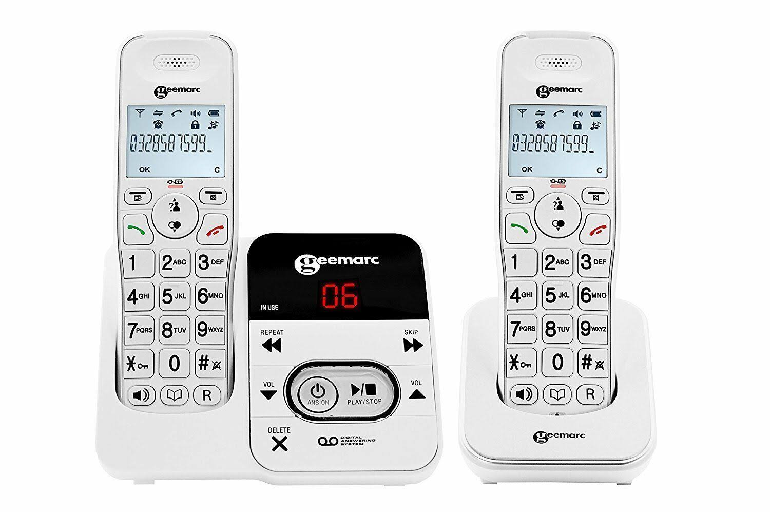 Geemarc Telecom Cordless Telephone with Built-in Automatic Answering Machine Duo New Genuine