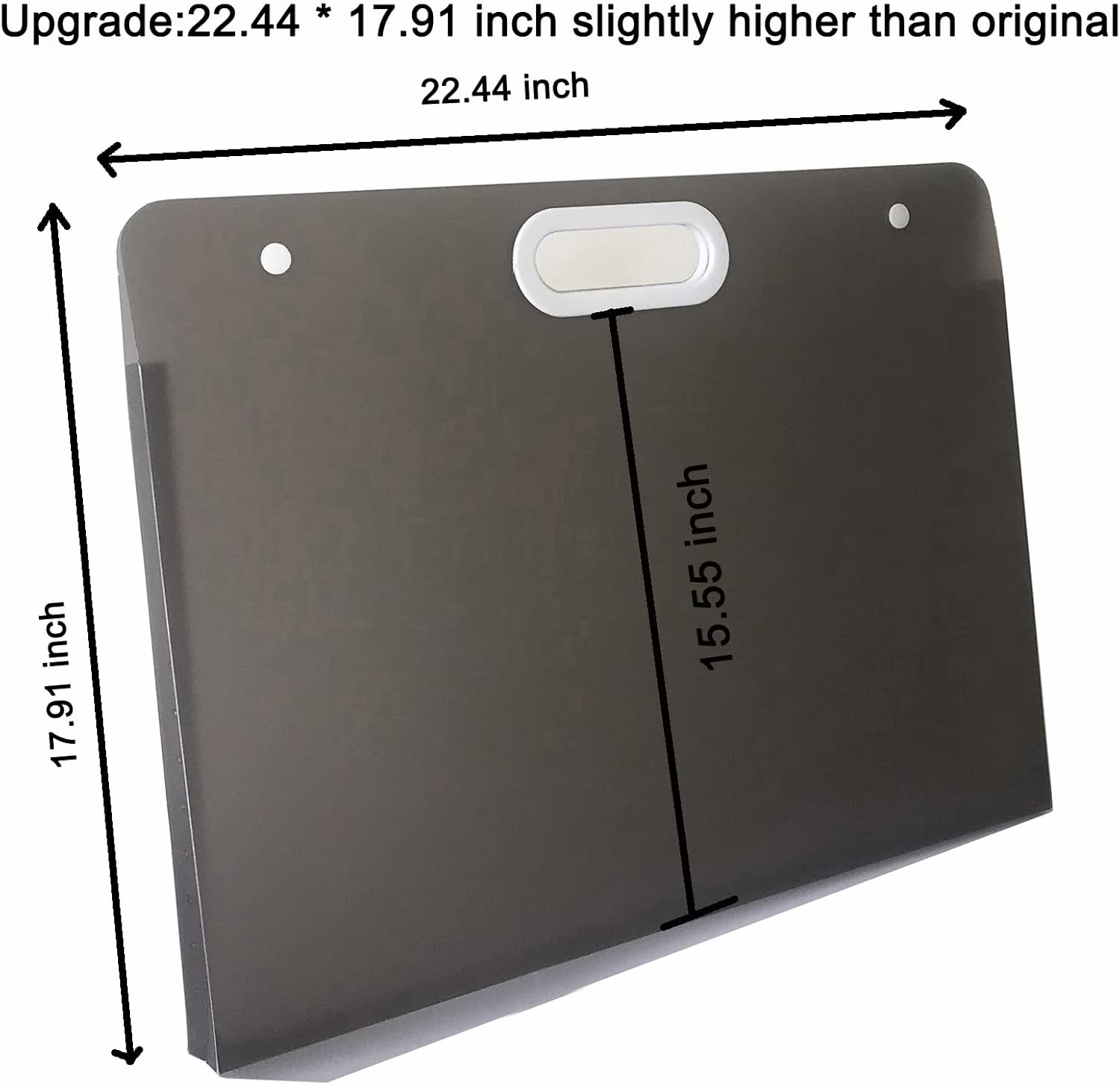 Plastic Art Portfolio, Large Art Portfolio with Handles,Waterproof Portfolio Folder for Artwork, Arts Storage Case for Drawing Sketch Photography Poster (Black 22.44 x 17.32 inch)