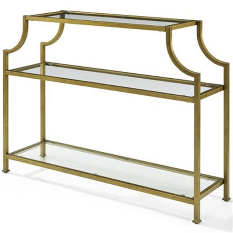 Allora Glass Top Accent Console Table in Antique Gold - A-5145-1844917
