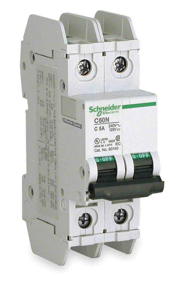 Schneider Electric 60163 2p Miniature Circuit Breaker 15A 120/240VAC