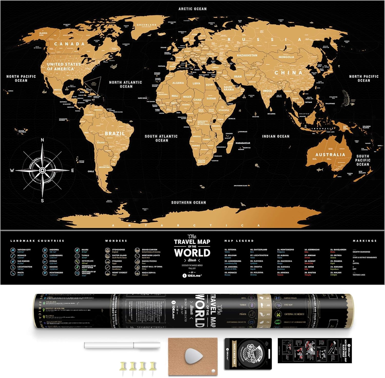 Black Scratch Off World Map (23
