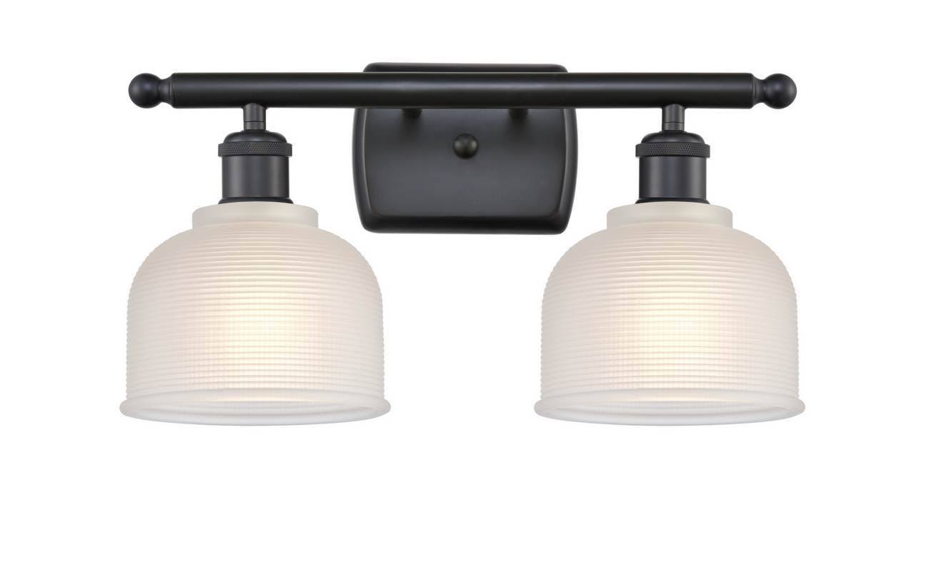 Innovations 516-2W-BK-G411 Matte Black Dayton 2 Light Bath Vanity Light