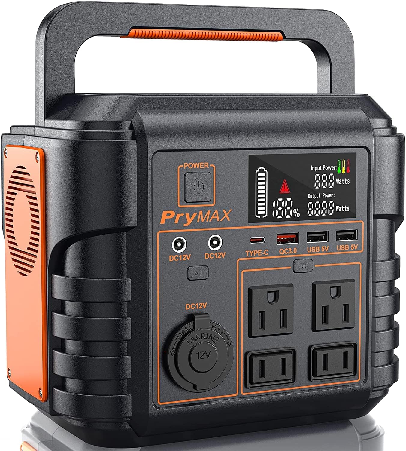 PryMAX 330W Portable Power Station 296Wh Portable Solar Generator Outdoor with 80000 mAh Backup Lithium Battery, Mobile Power Station with 110V Pure Sine Wave AC Outlet 330W for Hurricane, Storm, Home Blackout, Outdoor Adventure, Camping, A10 CPAP (C