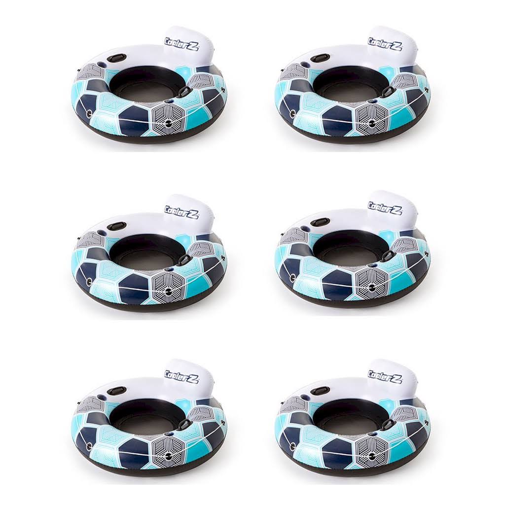 Bestway CoolerZ Rapid Rider Inflatable Blow Up Pool Chair Tube (6 Pack)