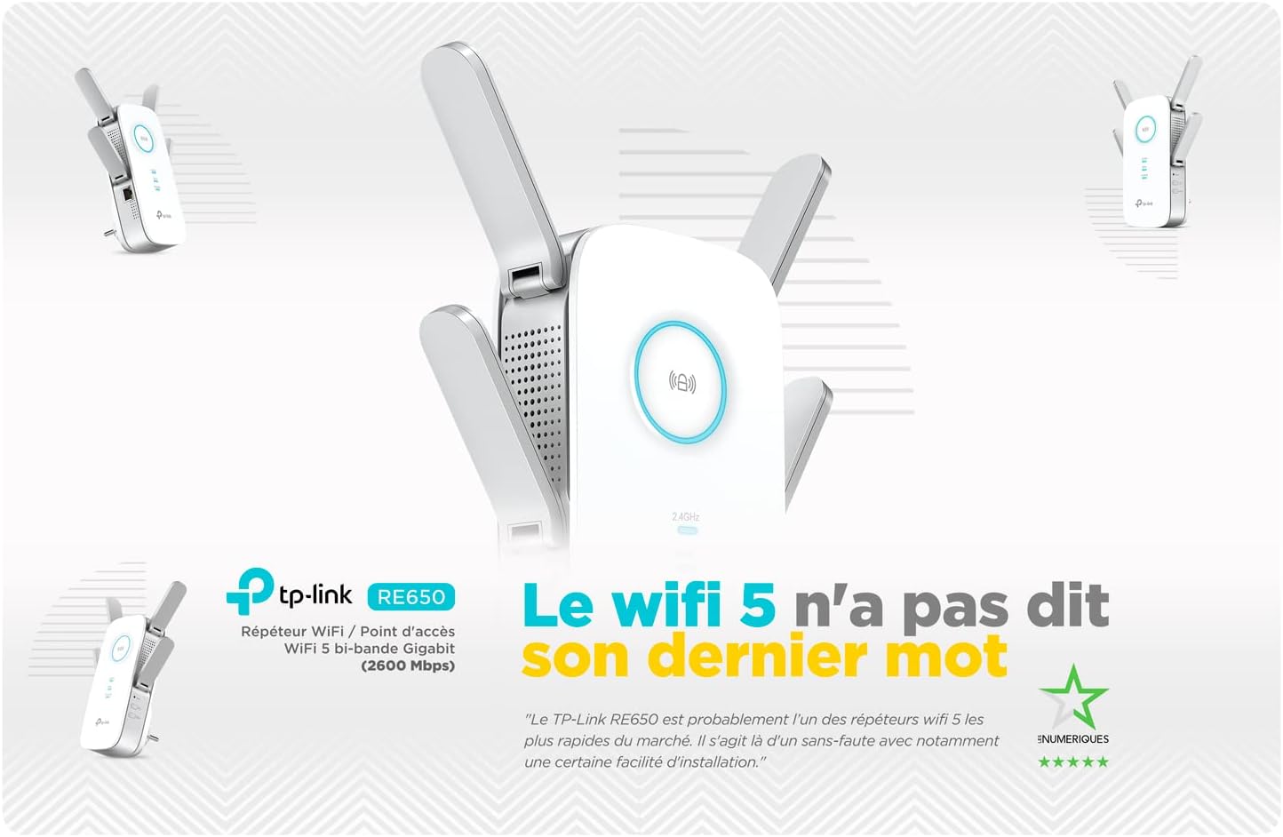TP-Link RE650 v1. 0, AC2600 Wi-Fi Range Extender