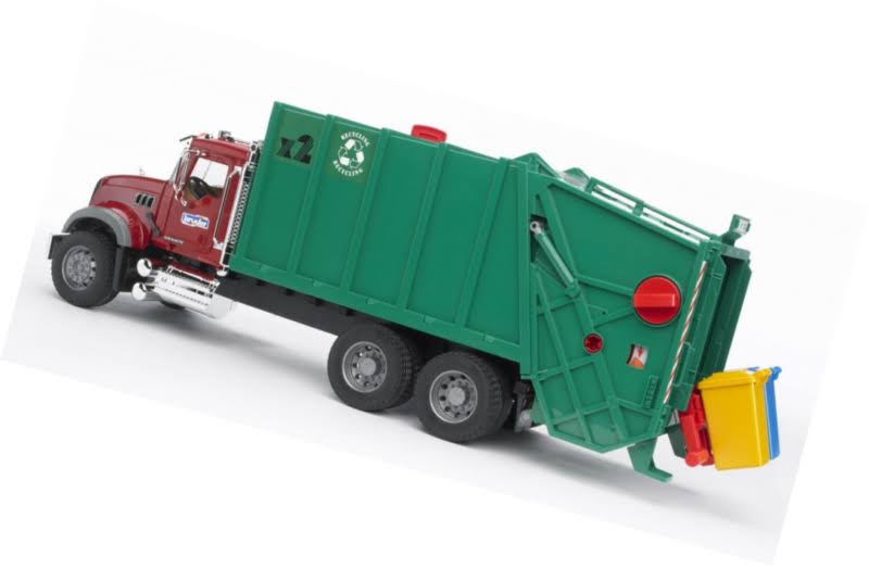 Bruder Toys Mack Granite Garbage Truck (Ruby Red Green)