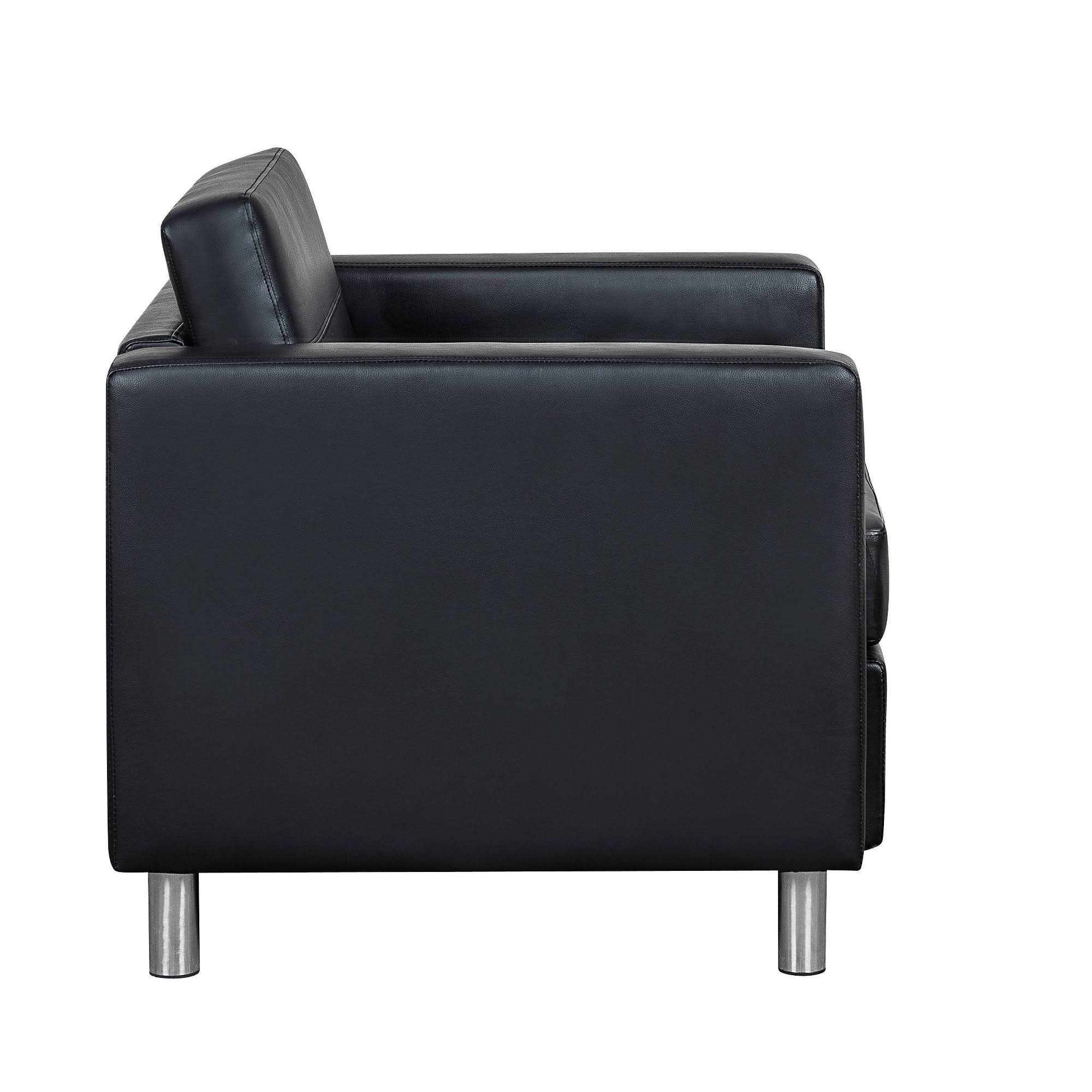 Vinyl Club Chair Black - Global Furniture