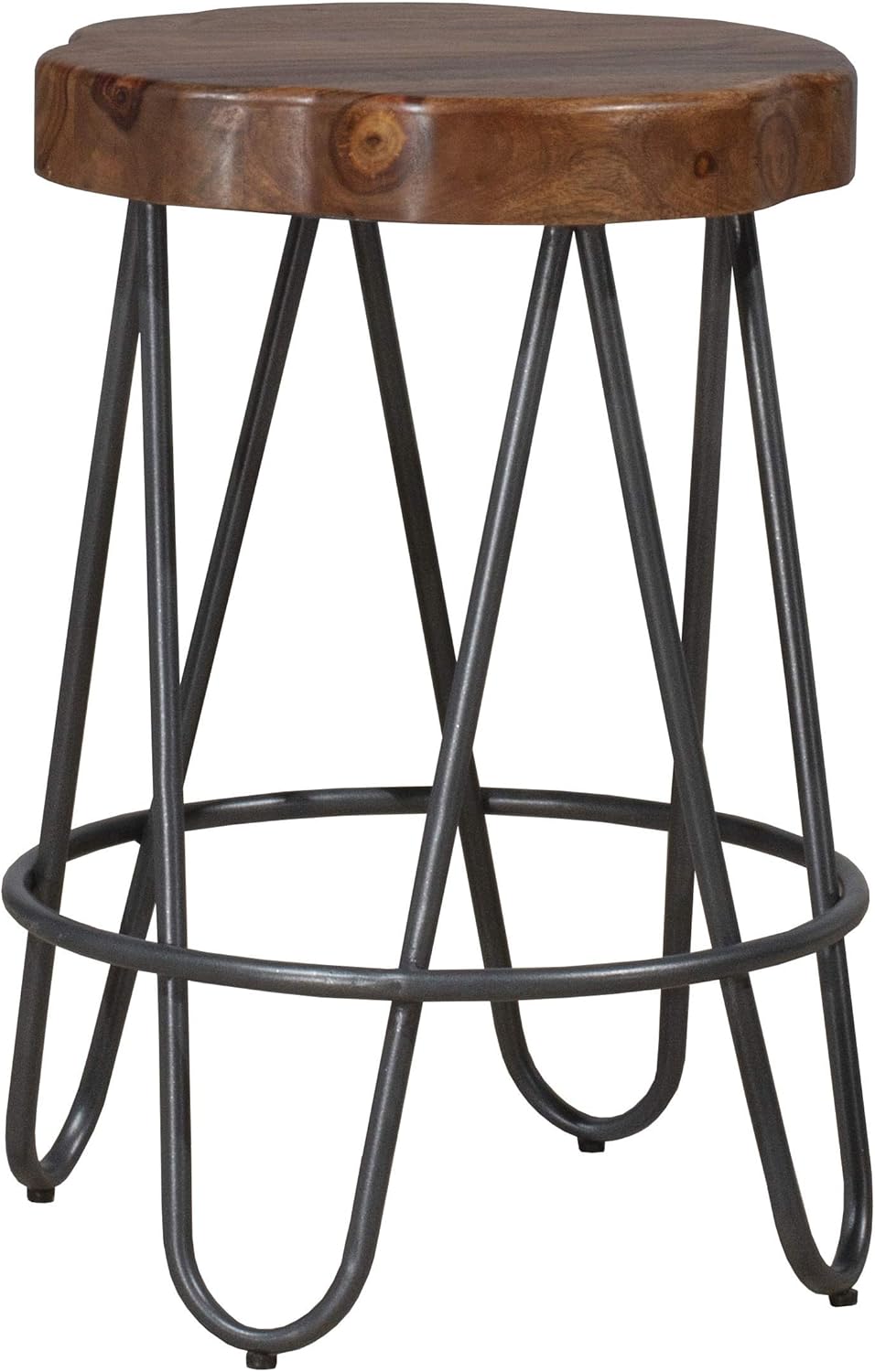 Hillsdale Pembra Backless Wood Counter Height Stool, Natural Sheesham