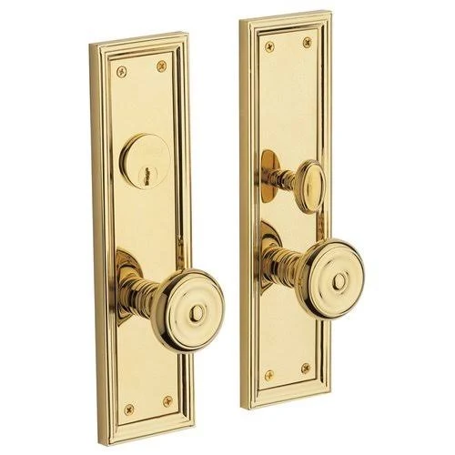 Baldwin 6547.ENTR Nashville Single Cylinder Mortise Handleset Trim Set Satin Brass and Black