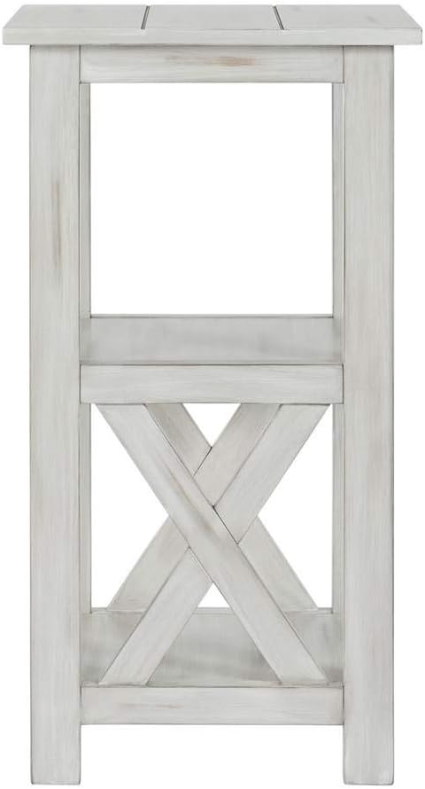 Boraam Jamestown Accent Table, White Wash Pack of 2