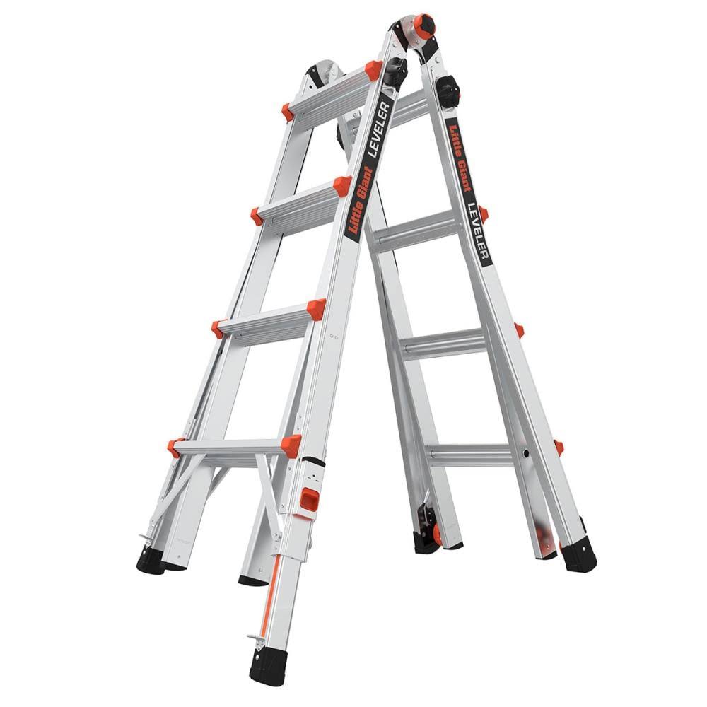 Little Giant Ladders Leveler M17 with Leg Levelers Aluminum 18-ft Reach Type 1A- 300 lbs. Capacity Telescoping Multi-Position La