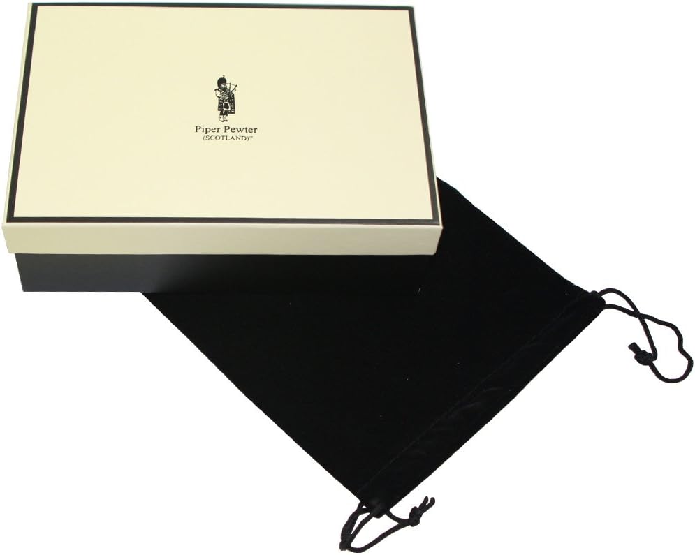 English Pewter Company 11oz Old Fashioned Whisky Rocks Glass With Stylish Scottish Pewter Thistle and Base [SG705] Pack of 2