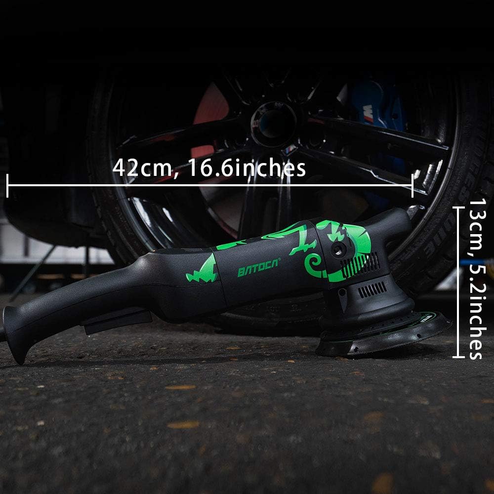 BATOCA Dual Action Polisher, 6 Inches and 700w Random Orbital Car Buffer Polisher, 6 Variable Speed DA Polisher with Foam/Wool Pads, Polish Bonnet, Microfiber Towels for Waxing,Buffing,Polishing