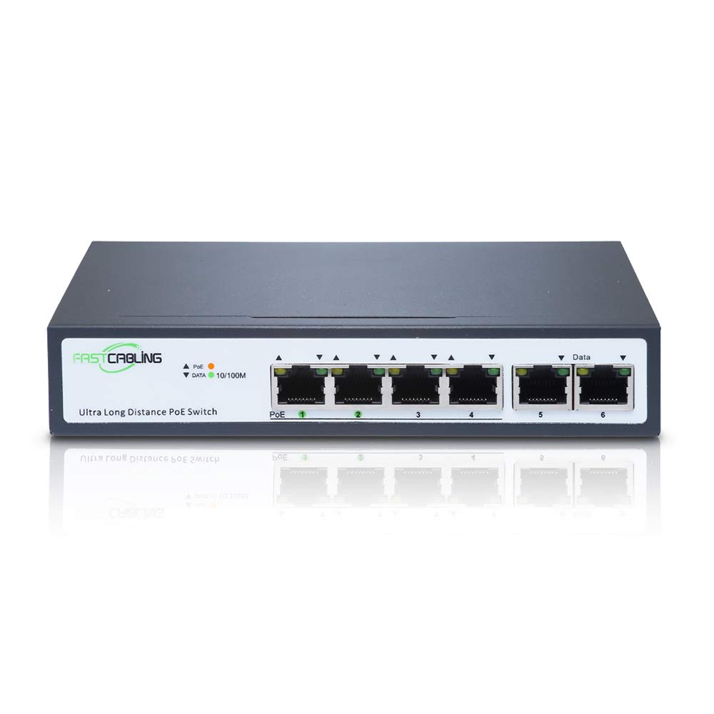 800M PoE+ Switch, Long Reach PoE for IP Devices, Fast Ethernet 10/100Mbps, 30W IEEE802.3at/af