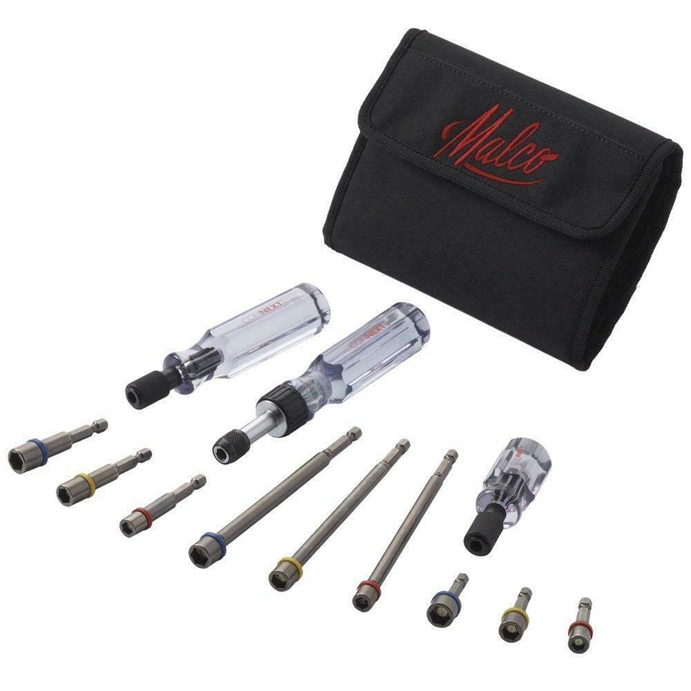 Malco CONNEXT5 Magnetic Hex Hand Driver Kit Black Case 12-Piece