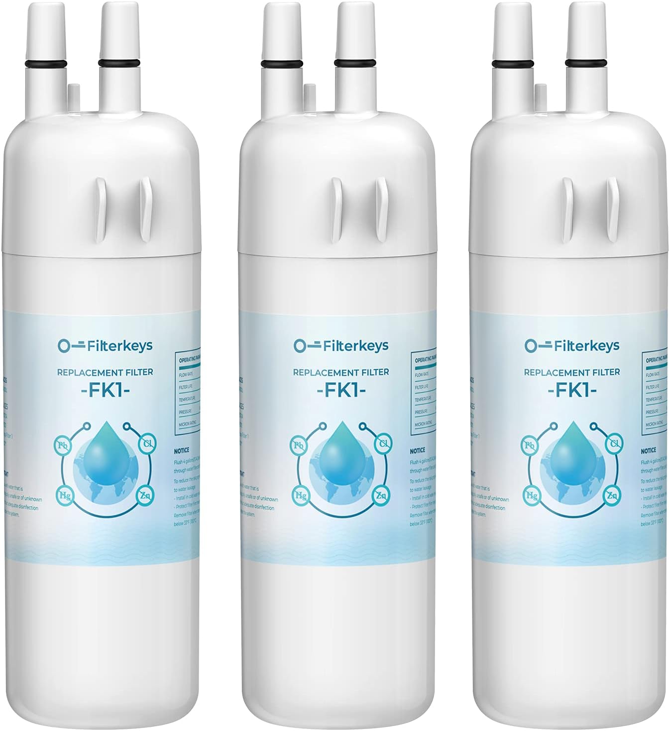 W10295370a EDR1RXD1 Water Ｆilter Cap Replacement, Compatible with Hadyct 46-9081 Water Ｆilter Cap Ｆilter 1 Refrigerator Water Ｆilter (3-Pack) Pack of 2