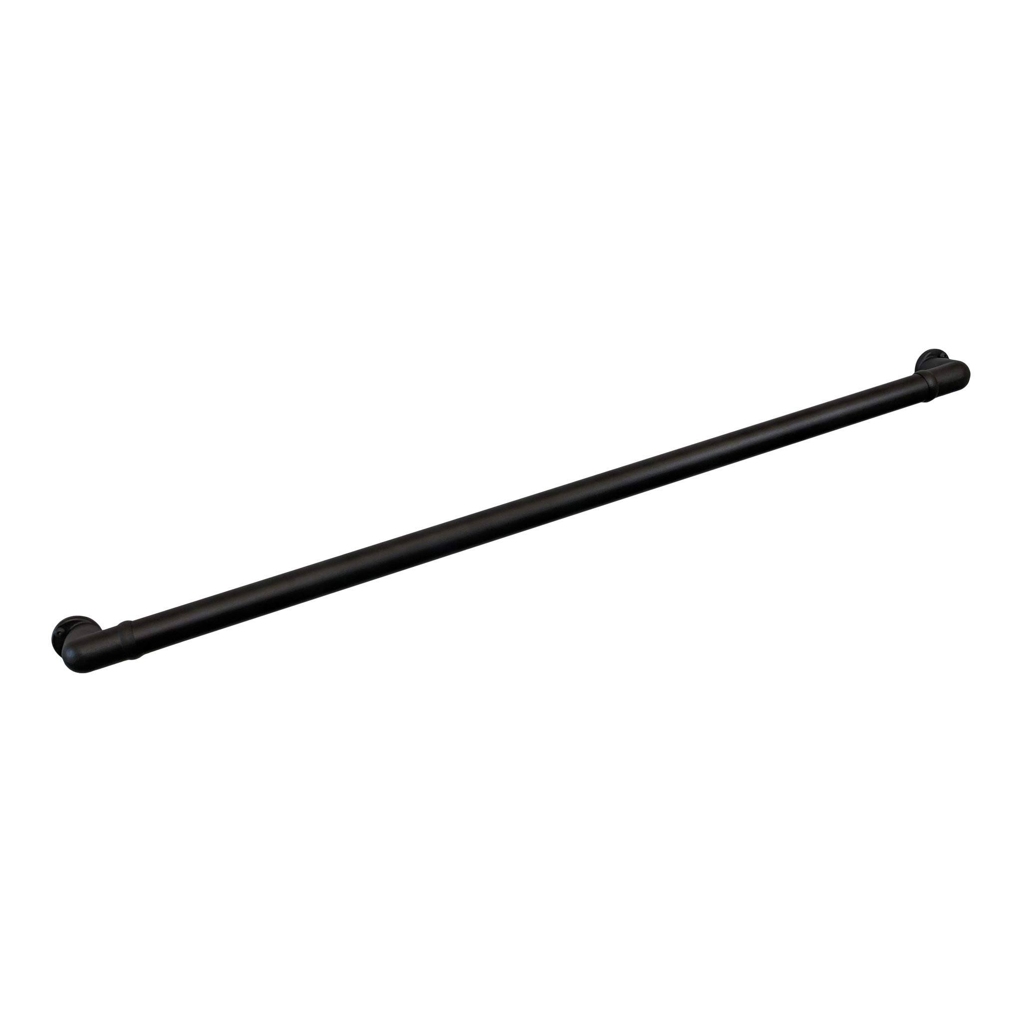 Aluminum Handrail Direct Chr 3& Handrail Section with returns/ADA Compliant - Black Fine Texture