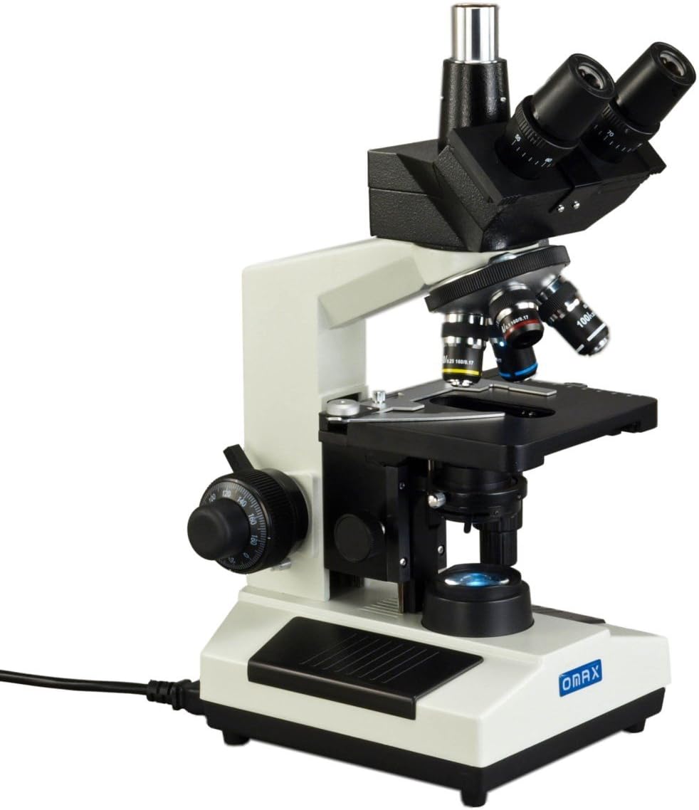 OMAX 40X-2000X Trinocular Biological Compound Microscope with Replaceable LED Light