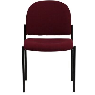 Flash Furniture Personalized Comfortable Stackable Steel Guest Chair Seat Finish: Burgundy, Arms: Without Arms