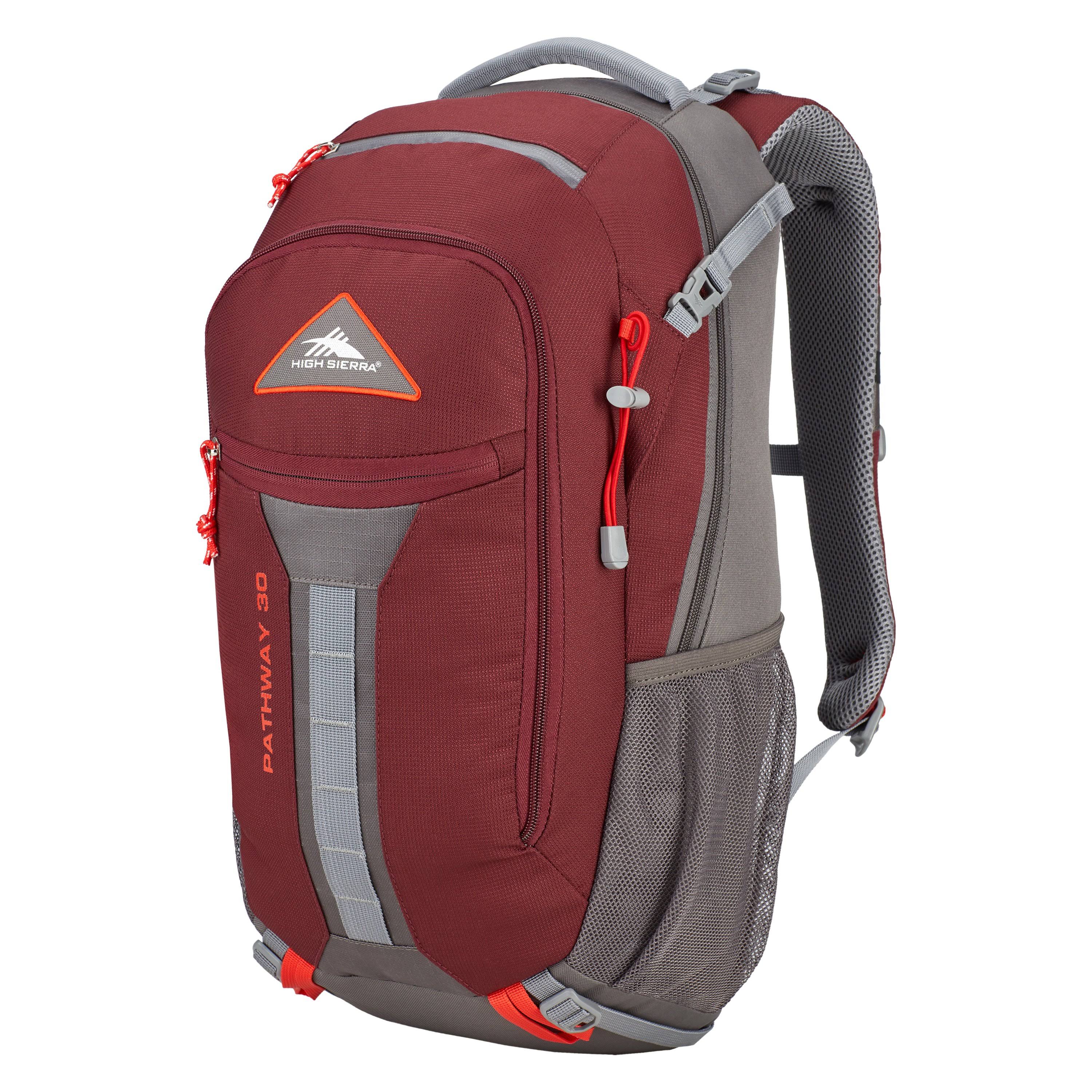 High Sierra Pathway 30L Hiking Pack Cranberry/Slate/Redrock