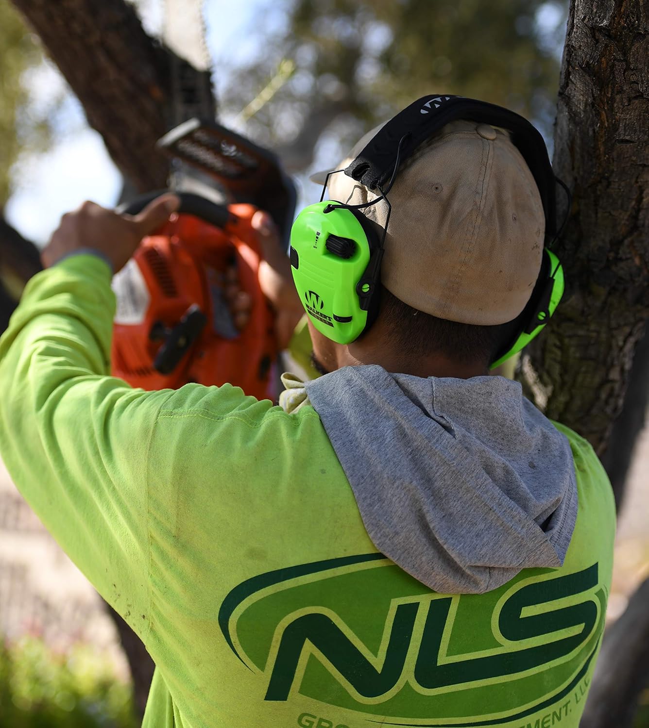 Walker's Safety Razor Slim Electronic Muff, Blaze Orange, One Size Pack of 2