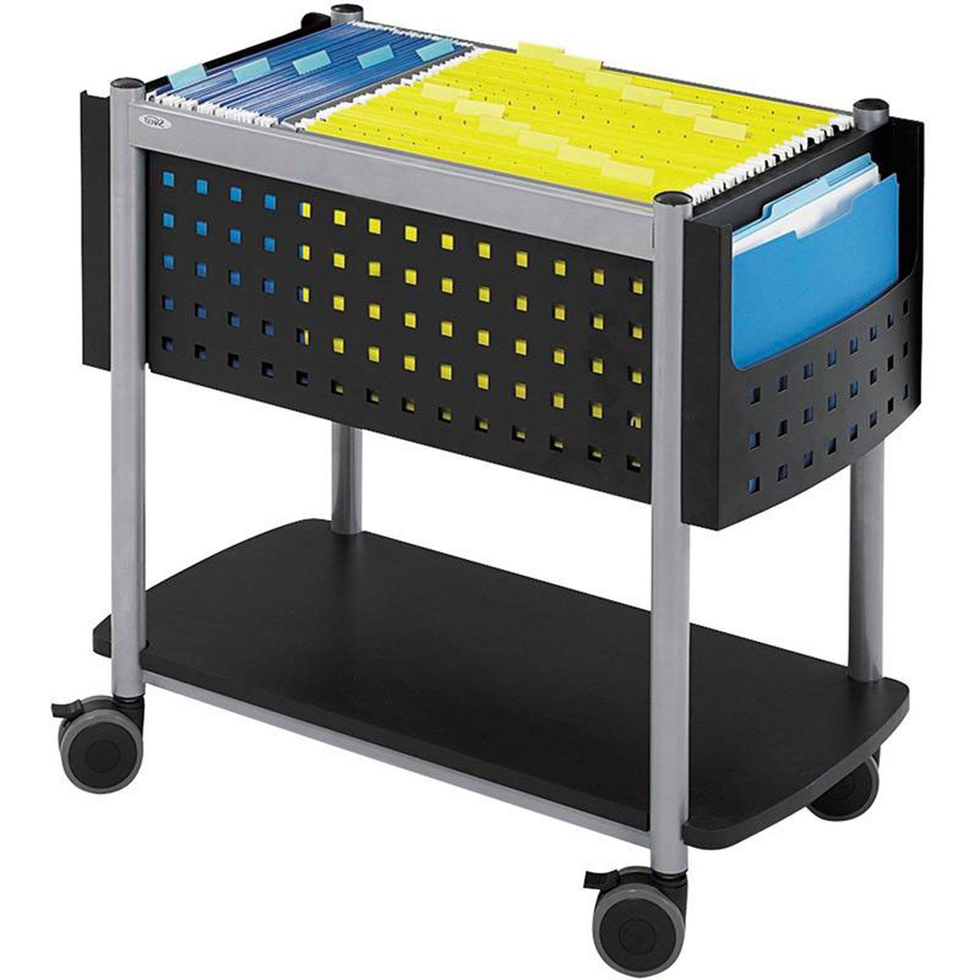 Safco Scoot Open Top Mobile File, Black