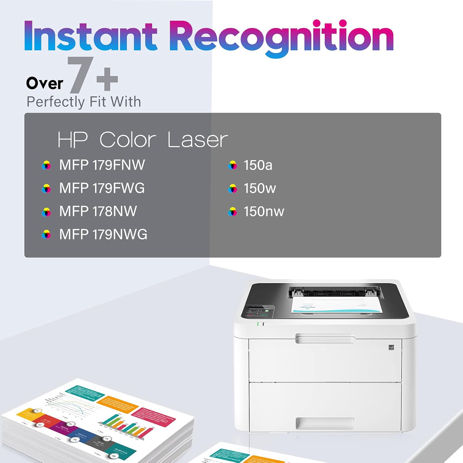 ONLYU Compatible Toner Cartridge Replacement for HP 116A W2060A W2061A W2062A W2063A to use with Color MFP 179fnw MFP 178nw Printer (Black Cyan Magenta Yellow, 4-Pack)