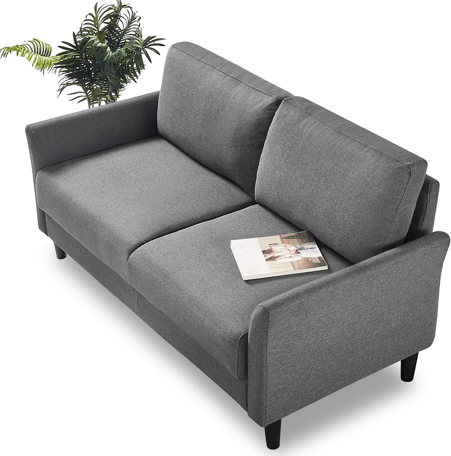 ZINUS Jackie Sofa Couch / Easy, Tool-Free Assembly, Soft Grey