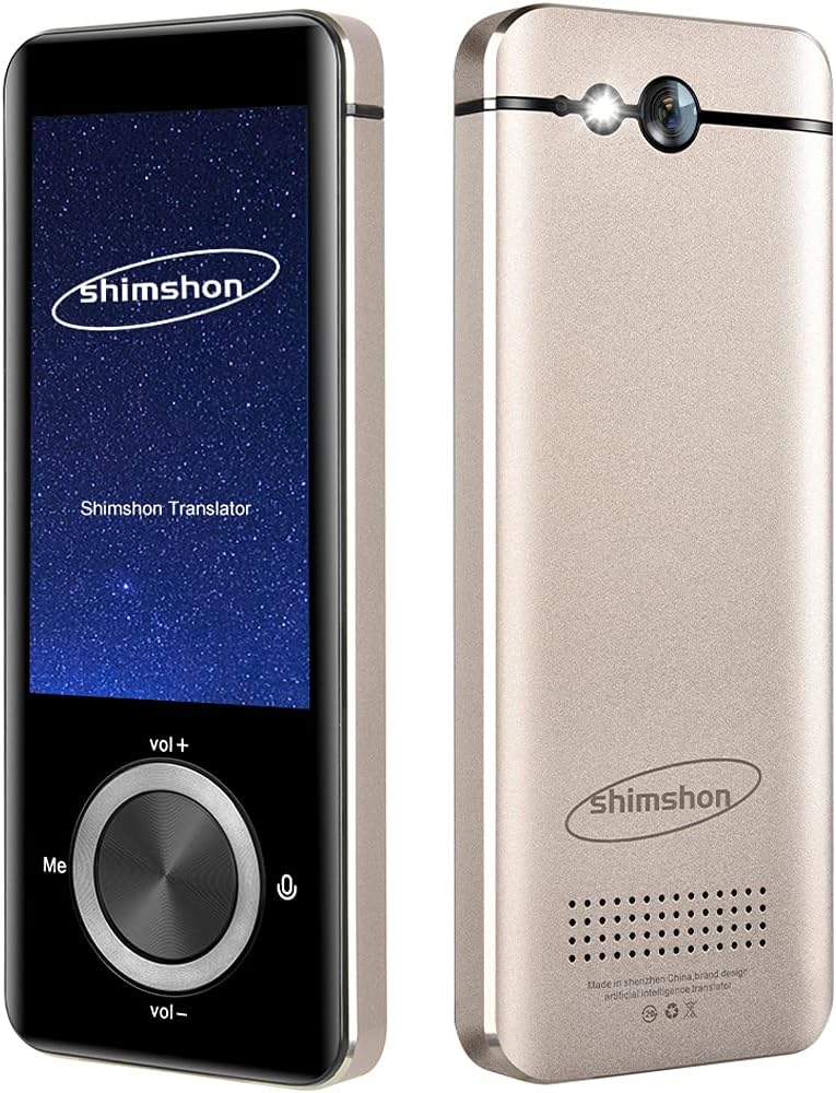 Shimshon Language Translator Device Offline Translator with Instant Photo Translation Portable Two-Way Voice Interpreter, 109 Languages Smart Translation in 0.5 Sec | Bluetooth | WiFi (Space Gold)