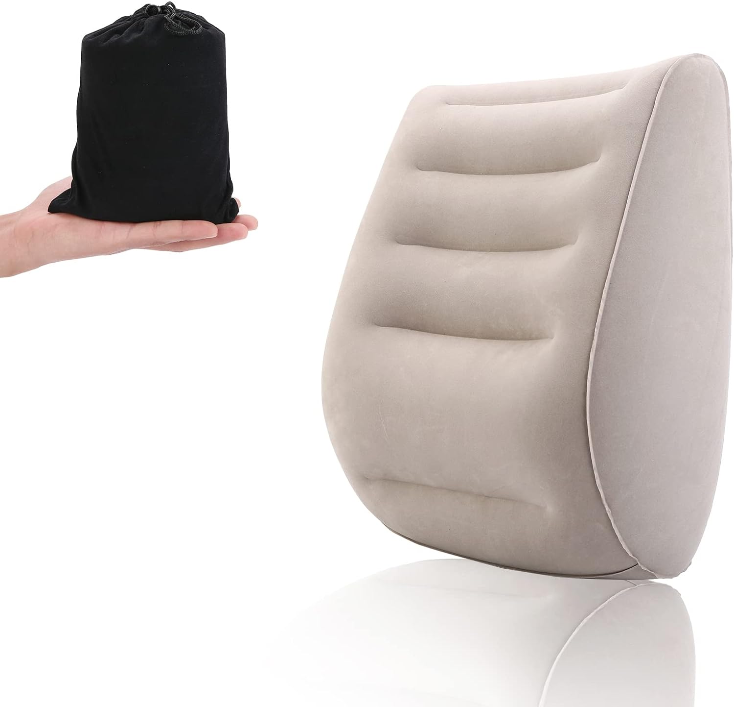 Lumbar Support Pillow for Office/Computer Chair and Car Seat Cushion，Portable Inflatable Back Support Suitable for Travel，Lightweight and Comfortable, Suitable for Washing Machine