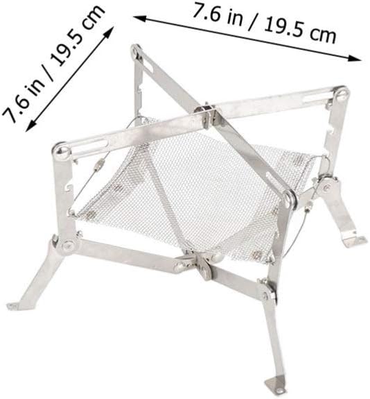 YARDWE Portable Fire Pit Outdoor Camping Fire Pit Mesh Fire Pits Mini Bonfire Pit Portable Camping Fireplace for Camping Outdoor Patio Backyard Garden Travel Silver